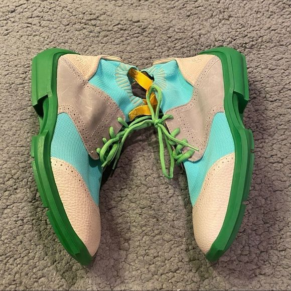 John Fluevog Aqua and Lime Sneakers - Picture 10 of 12